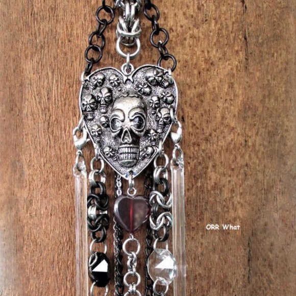 Skull Suncatcher Decor Crystals Chimes Valentine Link Heart Rose bUniqueChains - Picture 4 of 8